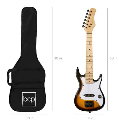 Best Choice Products Kids Electric Guitar Beginner Starter Kit w/ 5W Amplifier - 30 in-Sunburst image 7