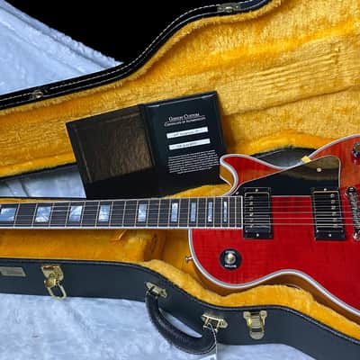 NEW! Gibson Dealer Select Custom Shop Les Paul Custom AAA Figured Flame Top - Transparent Red / Natural Back - Authorized Dealer - WOW! 8.65 lbs - G06631 image 13