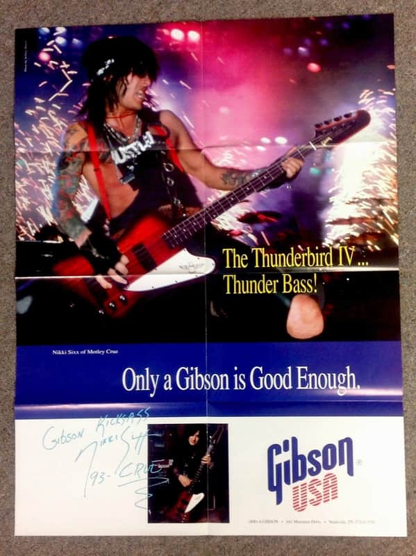 Gibson- '93 Bass Collection catalog/Nikki Sixx poster image 1