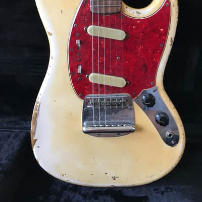 Fender Mustang Guitar with Rosewood Fretboard 1966 Olympic White image 1