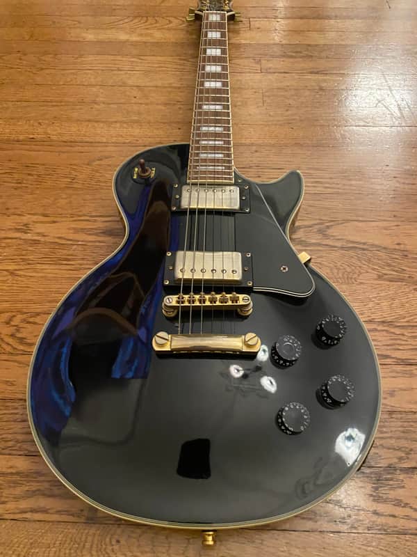 Thick Sounding Epiphone Gibson Les Paul Custom Black Beauty 2000 image 1