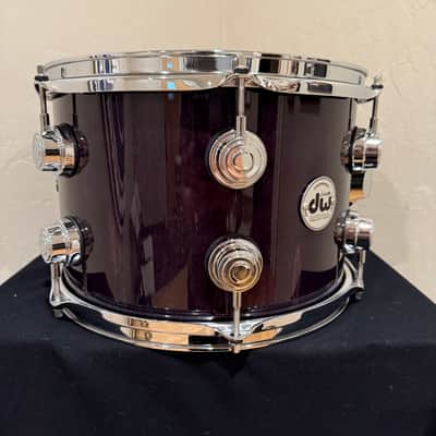 DW Collector's Series 333 Pure Maple 8x12 Rack Tom in Ebony Stain Gloss Lacquer with Chrome Hardware (Rm4) image 5