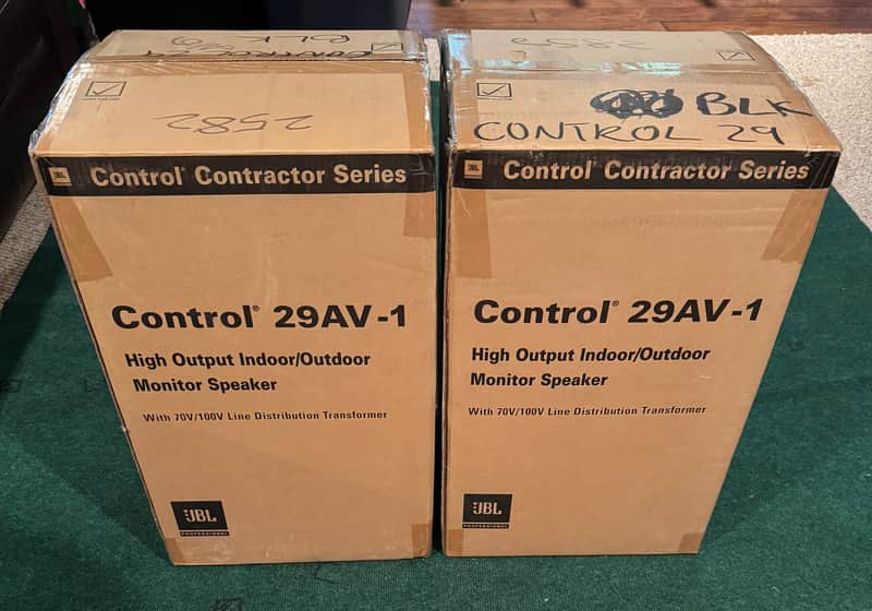 JBL Control 29AV-1 Premium Indoor/Outdoor Speakers (Pair) Black – NIB image 1