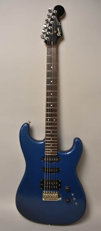 1986 Squier Contemporary Stratocaster HSS Blue Refin MIJ image 1