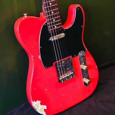 Belle Guitars Teg Custom, Fiesta red - medium relic image 3