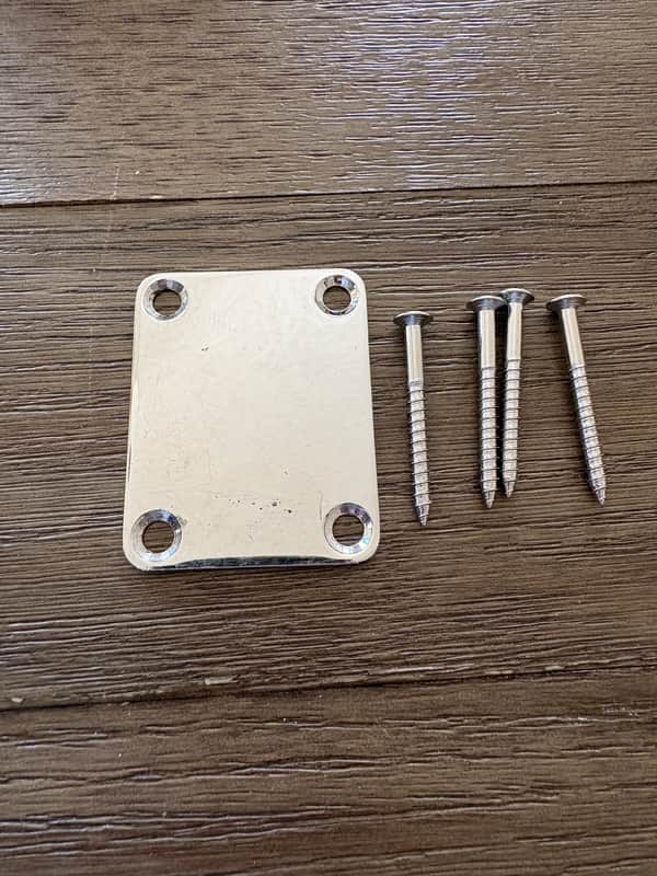 Neck Plate 4-bolt - Chrome image 1
