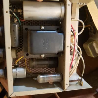 Voice of Music 168 Stereo Twin Amplifier WORKS Tube Combo Amp 8810 and AlNiCo speakers 1960 Tan Brown image 5
