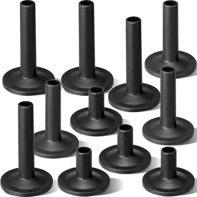 12PCS Black Plastic Long/Medium/Short Flanged Cymbal Sleeves, Cymbal Replacement Accessories, Musical Instruments Accessory, Cymbal Stand Drum Sleeve for Percussion Drum Set Parts image 2