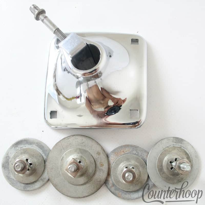 *Slingerland Set-O-Matic Tom Drum Mount Arm Receiver 60s-70s Chrome Vintage USA image 1