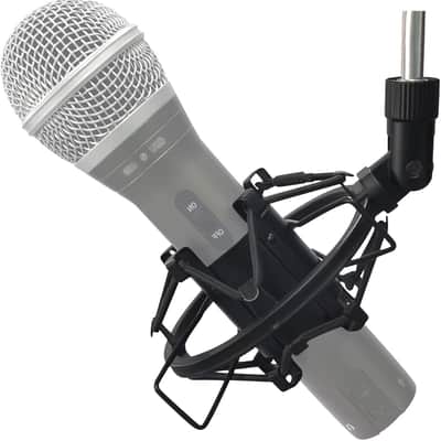Microphone Shock Mount Mic Holder For Samson Q2U Shure SM58 ATR2100-USB Behringer Xm8500, Mic Clip Holder Mount for Diameter 28mm-32mm Dynamic Microphone Like AT2005-USB Shure PGA48 PGA58