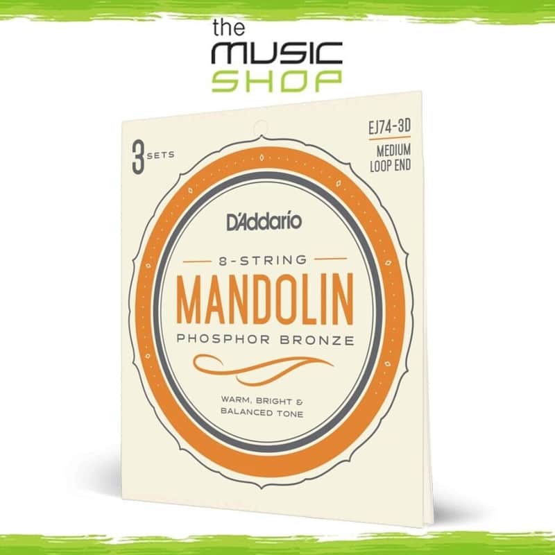 3 Pack, D'Addario 11-40 Medium Phosphor Bronze 8 String Mandolin Strings EJ74-3D image 1