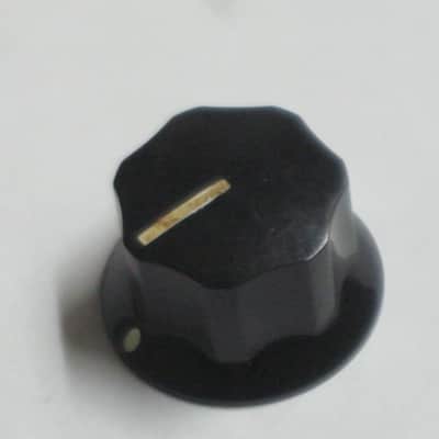 ONE litely relic'd MXR large (standard size) black plastic knob with white position line & dot, Push-On Style ECB134 (NO set screw) & ONE litely relic'd MXR Knob Cover (Foot Turner) ECB131 - from late 2000s image 13