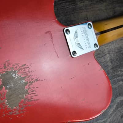 MyDream Partcaster Custom Built - Fiesta Red Relic'Art Bare Knuckles image 10