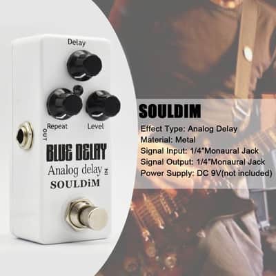 Analog Delay Guitar Effect Pedal with True Bypass Switch Mini Electric Guitar Delay Effect Pedal (Blue delay) image 2