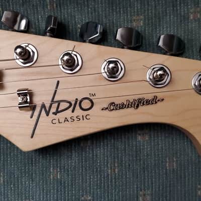 ~Cashified~ Indio Classic Stratocaster Style Electric Guitar w/Van Gogh "Starry Night" Pickguard image 13