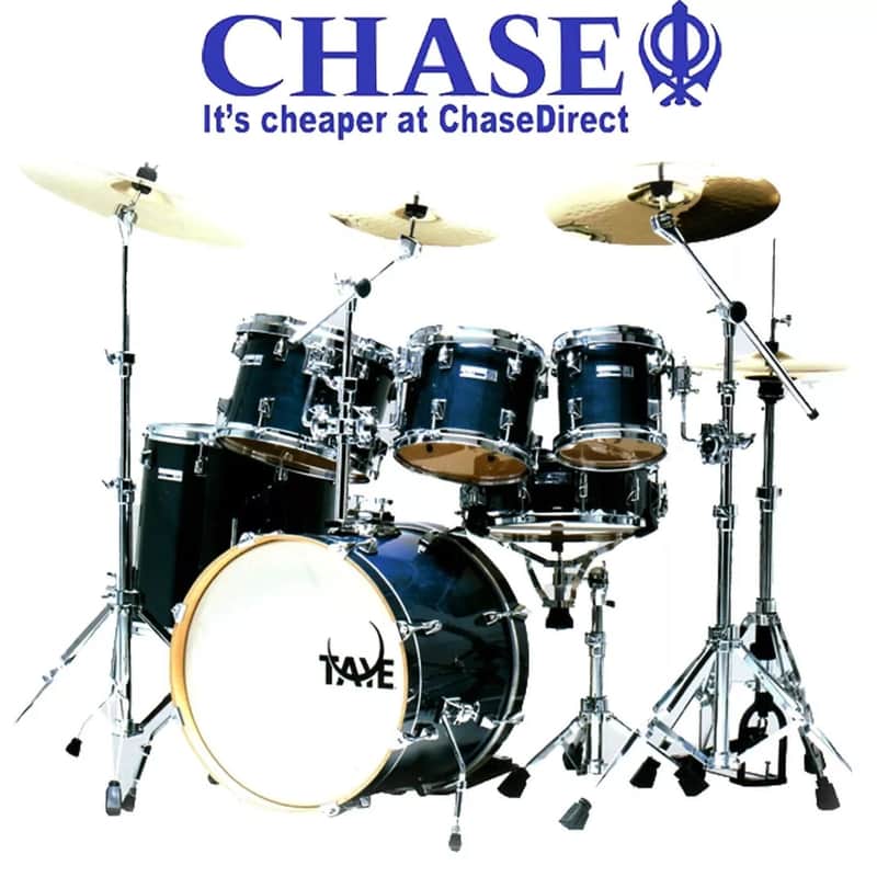 Drum Kit 5 Piece TAYE Studio Maple Blue - 22" Bass Drums Incl Hardware Set -D18