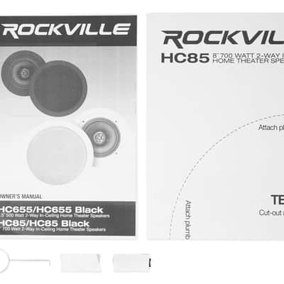 10) Rockville HC85 8" Inch 700 Watt Black In-Ceiling Home Theater Speakers 8 Ohm image 9
