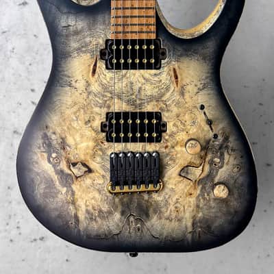 Mayones Duvell Elite 6 Master Grade Buckeye Burl Thin Black Burst image 4