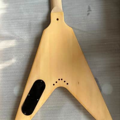 1 Set DIY Project Guitar Flying V Style Basswood Body with Maple Neck image 3