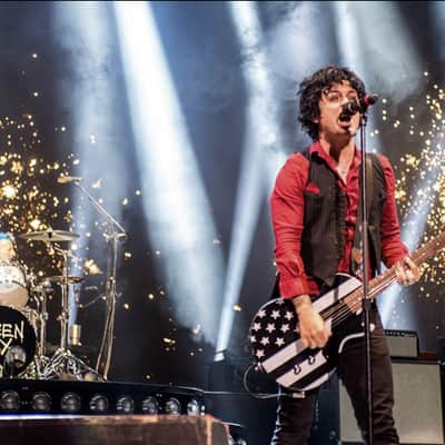 Gibson Les Paul Jr Green Day THE Black American Flag Owned by Billie Joe Armstrong image 2