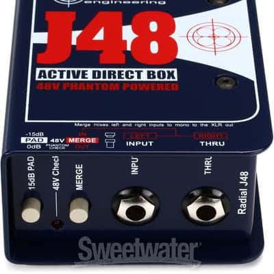 Radial J48 Active Direct Box 2010s - Blue image 1