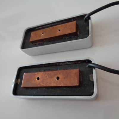 Silver Dollar, P90 Soap Bar Neodymium Handmade pickup  set NECK + BRIDGE / Coil Tap image 6