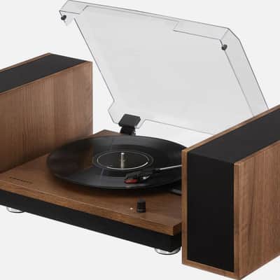 Crosley CR7502A-WA Riff 3-Speed Record Player With Speakers - Walnut-NEW image 6