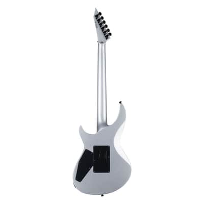 ESP LTD H3-1000FR 6-String Right-Handed Electric Guitar with Mahogany Body, 3Pc Maple Neck, and Macassar Ebony Fingerboard (Metallic Silver) image 2