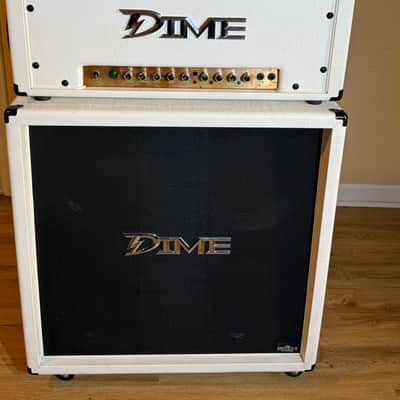 Dime D100 White Half Stack w/ D412 Eminence 4x12 Cabinet – Extremely Rare Dimebag Darrell Signature Amp image 7