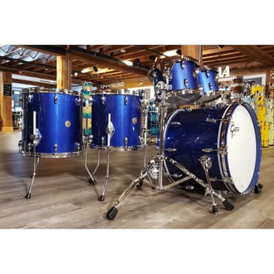 Gretsch USA Custom 5pc Drum Set Mystic Blue Gloss image 2