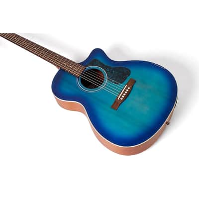 Guild OM-240CE Orchestra Acoustic-Electric Guitar Regular Dark Blue Burst image 3