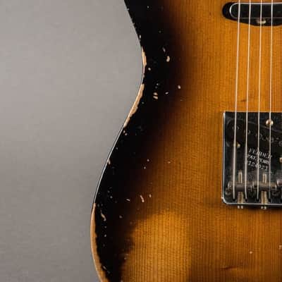 Fender Double Esquire Relic 2022, Custom Shop Limited Roasted Pine, Sunburst, Telecaster Prototype image 6