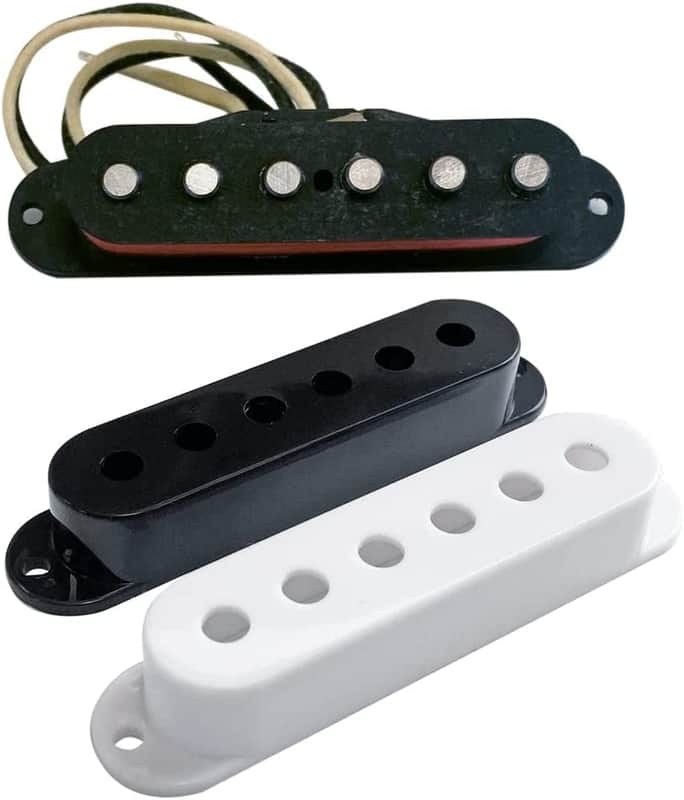 Habanero Serano Single Coil Bridge Pickup with Black and White Covers, GJSTVBBW image 1