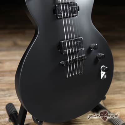 ESP LTD EC-1000 Baritone Fishman Fluence Guitar – Charcoal Metallic Satin image 3