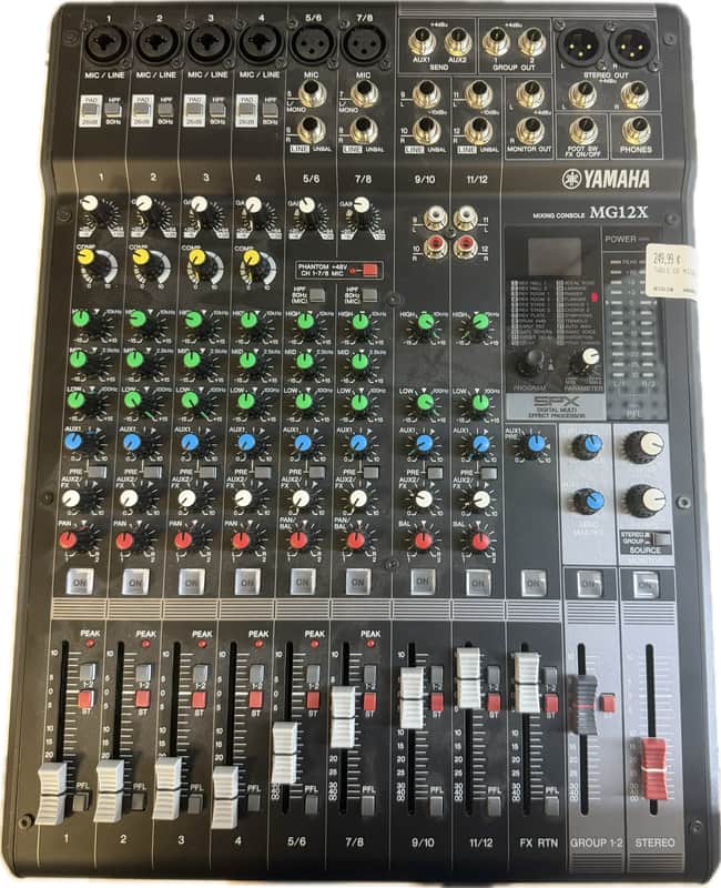 Yamaha MG12XU 12-Channel Analog Mixer 2016 - Present - Black image 1