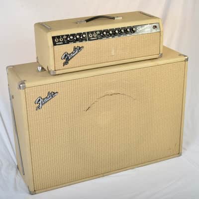 Vintage 1963 Fender Showman Head & Cab w/ Original JBL D130F – Serviced – Local Pickup image 1