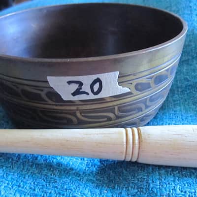 Japanese Rin Singing Bowl Cup Chime Bell with Striker - Vintage image 5
