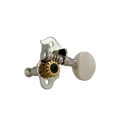 Grover Sta-Tite Geared Ukelele Pegs 9 Series, Nickel w/White Buttons image 2