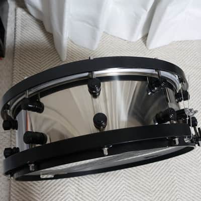 Kitano Takumi model 3mm thick Titanium w/ Titanium hoops snare drum 14x5.25 image 9