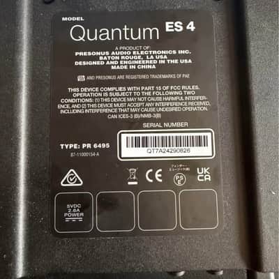 PreSonus Quantum ES4 USB-C Audio Interface 2024 - Present - Black image 3