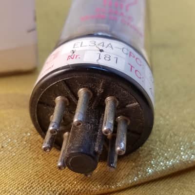 Ruby Matched Pair (2) EL34A-C 6CA7 tNOS AT1000 TESTED Vacuum Tubes Early China Power Pentode 1980-1992 image 5