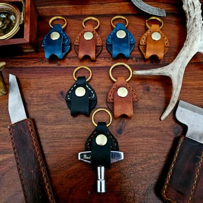 Drum Key Fob - Handmade & Hand Stitched, one of a kind. image 14