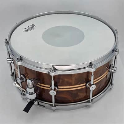 Used Hendrix Archetype Walnut Stave Snare Drum 14x6 w/Maple Inlays - Very Good image 2