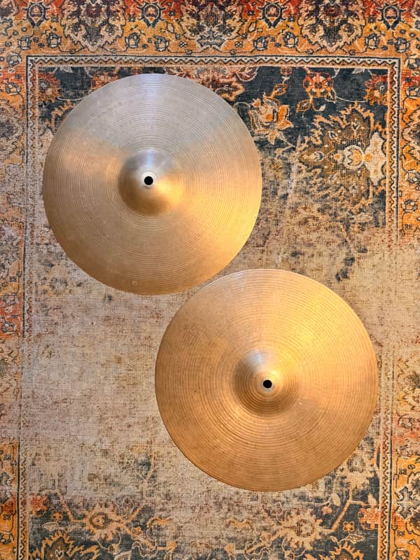 THIN TOP Vintage Zildjian New Beat 14” Hihats ONLY 884 g Over 1298 g Light Dry Complex Amazing image 1