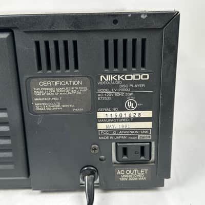 Nikkodo Laser Karaoke Player LV-2000 CD CDV LD image 12