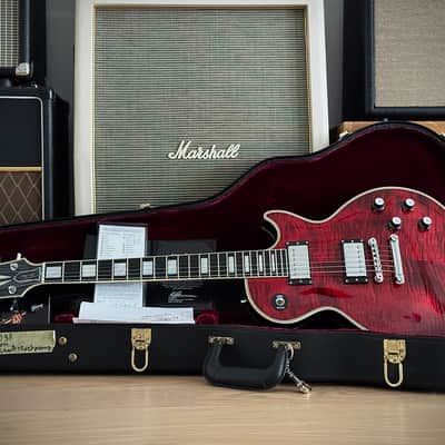 Gibson Custom Shop Les Paul 1968 Custom Fire Tiger Aus Erstbesitz, Flamed Top, nur 4,24kg, div. Upgrades! 2010 - Red Fire Tiger Flame image 9