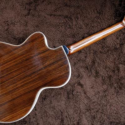 One Of A Kind German Handmade Flat Top Jazz Guitar 1970s Natural Gloss All Solid Woods image 8