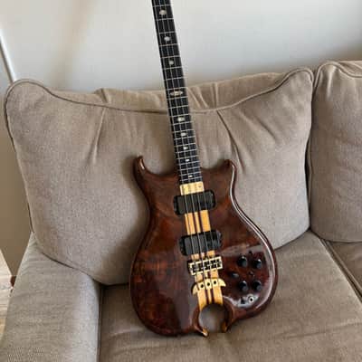 Alembic 20th Anniversary AM 4 string Bass guitar Omega Burl Walnut image 15