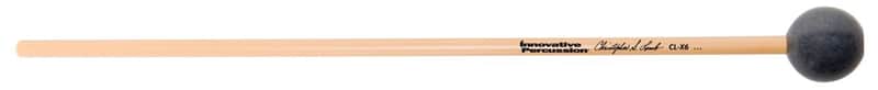 Innovative Percussion - CL-X6 - Hard Dark Xylophone Mallets - 1-1/8" Nylon Top-Weighted - Graphite - Rattan image 1