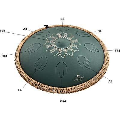 Meinl Sonic Energy Octave Steel Tongue Drum F# Minor Dark Green image 4